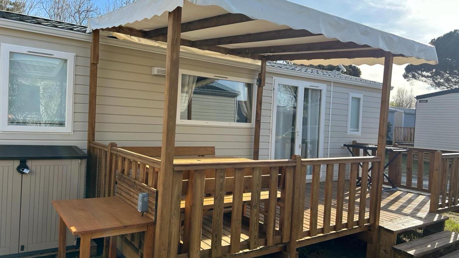 Mobil-Home - Narbonne-Plage - Clim, Tv Bagian luar foto
